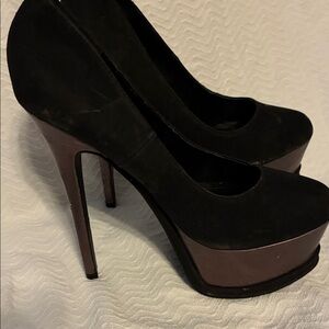 Shoe Republic LA Black and Brown Platform Heels
